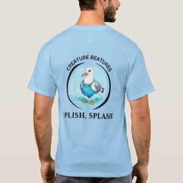 kühne Cartoon-möwe im Outfit – plansch, platsch T-Shirt