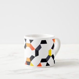 Kühne, coole, trendige, einzigartige, moderne geom espressotasse