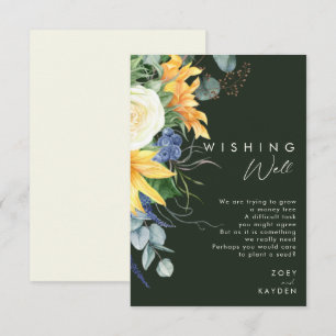 Kühne Country Sunflower Dunkelgrüner Wunsch gut Begleitkarte