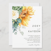 Kühne Country Sunflower | Einladung zur Hochzeit