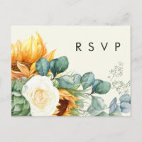 Kühne Country Sunflower | Hellgelbe Hochzeit RSVP