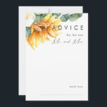 Kühne Country Sunflower | Hochzeitsratgeber Hinweiskarte<br><div class="desc">Dieses kühne Land Sonnenblumen | Hochzeitsratenkarte ist perfekt für Ihre einfache klassische boho Sommer Hinterhof Scheune Hochzeit. Das Design besticht durch einen Bouquet Vintagen Aquarellgelgolds und rustikale orangefarbene Sonnenblumen, eine elegante moderne Salbei-Grün-Eukalyptus-Vegetation und eine weiße Elfenbein-Rose. Das Design ist ideal für eine lässige, minimalistische Herbstduft-Hochzeit im Freien. Bitte kontaktieren Sie...</div>