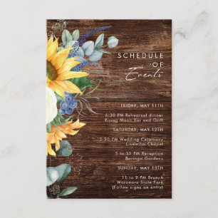Kühne Country Sunflower Wood Schedule of Events Begleitkarte