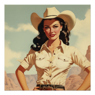 Kühne Cowgirl-Abenteuer: Wildwest-Geflüster Poster
