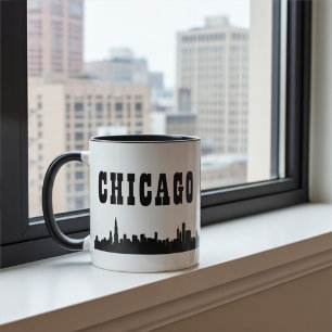 Kühne Design mit dem Iconic Chicago City Skyline Tasse