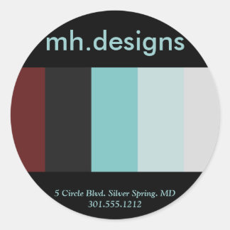 Kühne Designer-Business-Sticker Runder Aufkleber