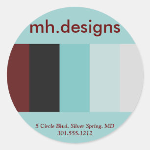 Kühne Designer-Business-Sticker Runder Aufkleber