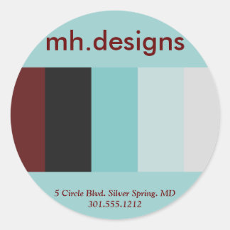 Kühne Designer-Business-Sticker Runder Aufkleber