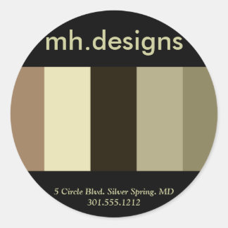 Kühne Designer-Business-Sticker Runder Aufkleber