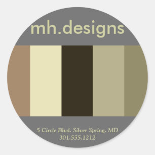 Kühne Designer-Business-Sticker Runder Aufkleber