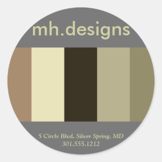 Kühne Designer-Business-Sticker Runder Aufkleber