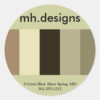 Kühne Designer-Business-Sticker Runder Aufkleber