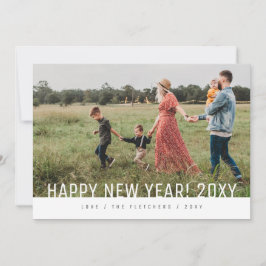 Kühne einfache moderne, glückliche New Year Holida Feiertagskarte