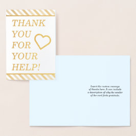 Kühne, eklatant "DANKE FÜR IHRE HILFE!" Karte