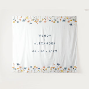 kühne, elegante florale Hochzeitskugel Wandteppich