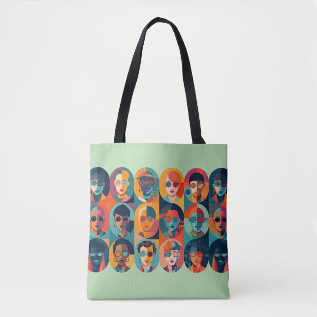 Kühne, farbenfrohe Gesichter, die Individualität f (Vorderseite)