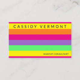 Kühne farbenfrohe lebendige Schönheit Makeup Visitenkarte