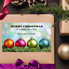kühne farbenfrohe Weihnachtsbaumchen Rechteckiger Aufkleber