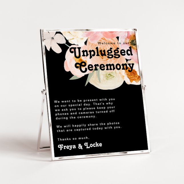 kühne, farbige Blüte | Black Unplugony Zeremony Poster (Von Creator hochgeladen)