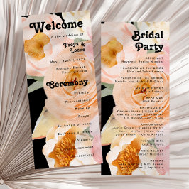 kühne, farbige Blüte | Black Wedding Program Programm