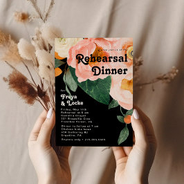 kühne, farbige Blüte | Schwarze Probe Abendessen Einladung