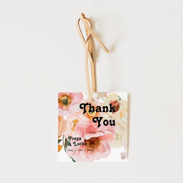 kühne, farbige Blüte | Vielen Dank Geschenkanhänger (Von Creator hochgeladen)