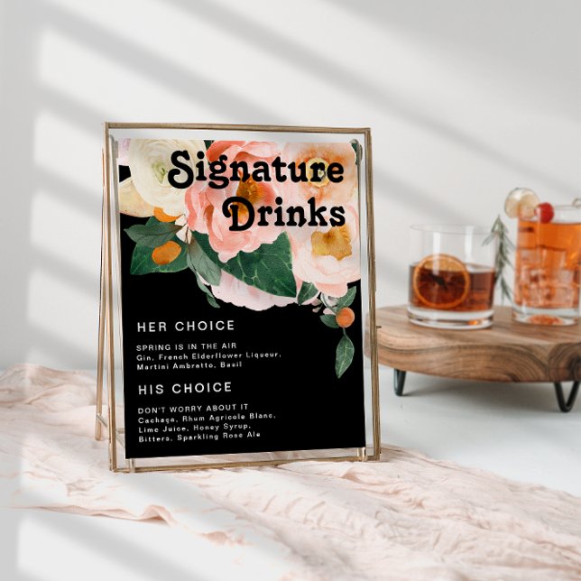 kühne, farbige Blüte | Zeichen für schwarze Signat Poster (Von Creator hochgeladen)