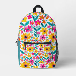 Kühne florale Malerei Bedruckter Rucksack