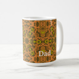 Kühne Flüssigkurven abstraktes Mandala-Kunstwerk Kaffeetasse