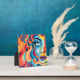 Kühne Frau Lebendige Spirale der Emotionen Fotoplatte