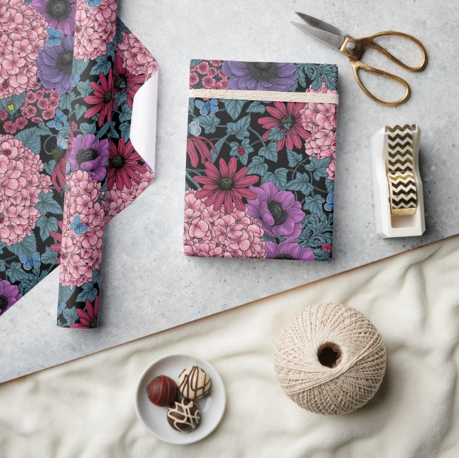 Kühne Gartenfloralen Geschenkpapier (Basteln)