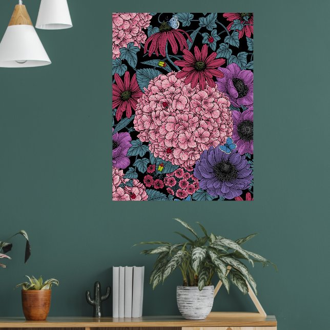 Kühne Gartenfloralen Poster (Wohnzimmer 1)