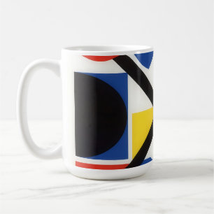 Kühne geometrische Bauhaus-Suprematistische Kunst Kaffeetasse