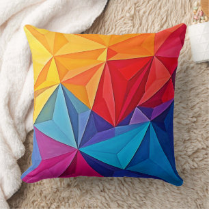 Kühne geometrische Prismen-Abstrakte Kunst Kissen