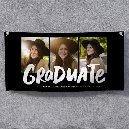 Kühne graduierte moderne drei Foto schwarzen Absch Banner