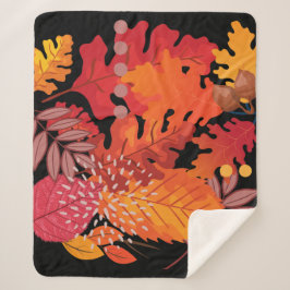 kühne Herbstleaves Medley Sherpa Blanket Sherpadecke