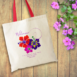 Kühne Hibiskus Blume Begrüßung Gäste Tote Tasche