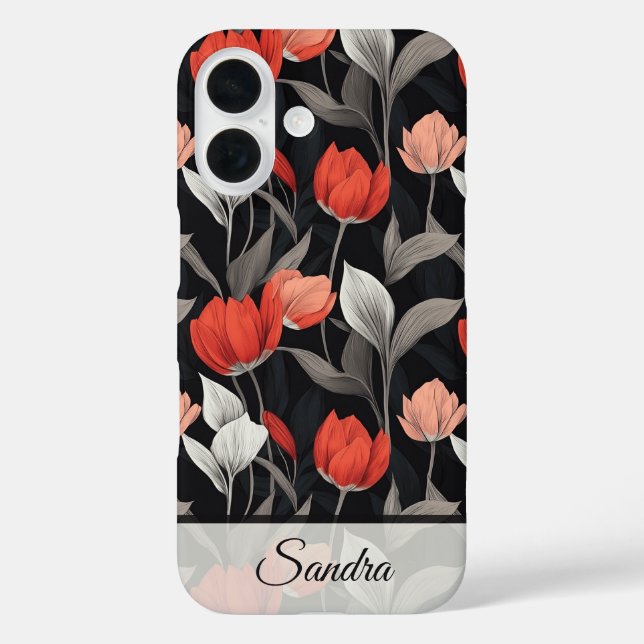 Kühne Hochzeitsgunst Tulpen Name Case-Mate iPhone Hülle (Rückseite)