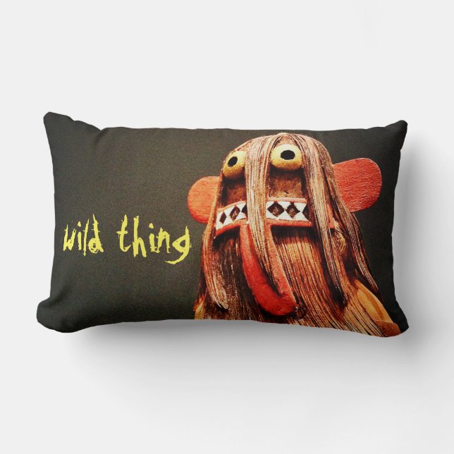 Kühne Kachina Puppe Foto Wild Thing Zitat Niedlich Lendenkissen (Vorderseite)