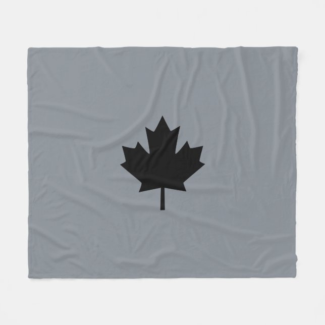 Kühne kanadische schwarze Ahornleaf Fleecedecke (Vorderseite (Horizontal))