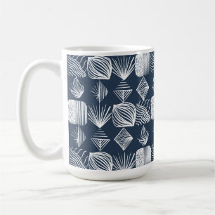 kühne Karibik-Stammtücher: Navy Blue & White, Kaffeetasse