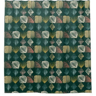 Kühne Karibikstämme Mudcloth: Boho Aquamarin Duschvorhang