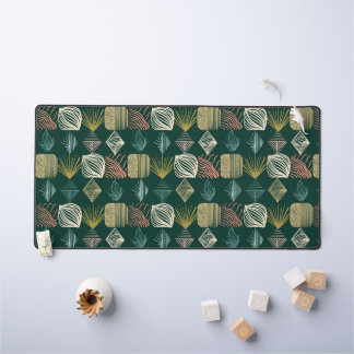 Kühne Karibikstämme Mudcloth: Boho Aquamarin Schreibtischunterlage