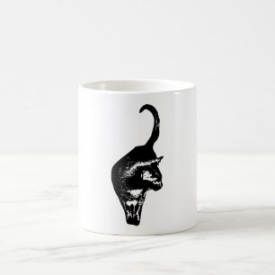 Kühne Katzensilhouette Kaffeetasse