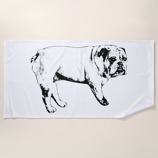 Kühne Kontur Bulldog Handtuch (Vorderseite)