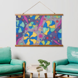 Kühne kosmische Kanadische Kunst Wandteppich Mit Holzrahmen