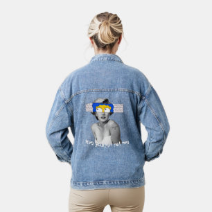 Kühne Kunst-Denimjacke für diejenigen mit Stil Jeansjacke