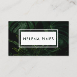 Kühne launische Monstera-Blätter tropische Grüntön Visitenkarte
