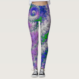 kühne, lebendige, farbenfrohe Funky Trippy Fraktal Leggings