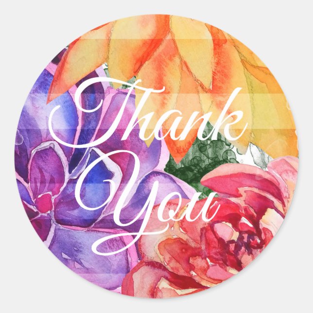 kühne, lebhafte, farbenfrohe Sukkulente Hochzeit Runder Aufkleber (Vorderseite)